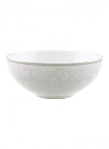 6-Piece Gray Pearl Bowl Set Off White/Grey 13centimeter
