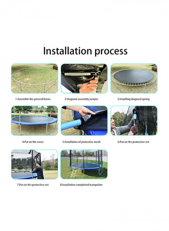 Outdoor Trampoline With Safety Enclosure 14feet