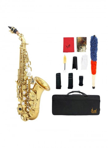 Carve Pattern Bb Bend Althorn Soprano Saxophone With Accessories Set