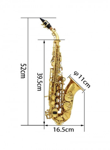 Carve Pattern Bb Bend Althorn Soprano Saxophone With Accessories Set