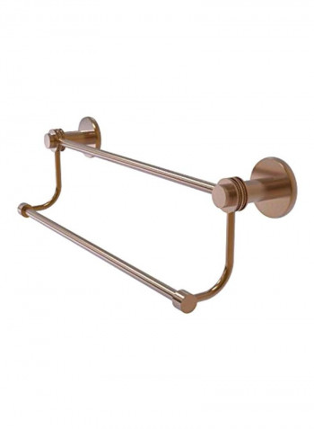 Mercury Collection Double Dotted Brass Towel Bar Brown 30inch