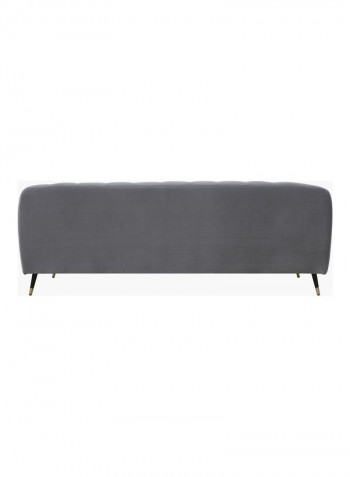3-Seater Alison Sofa With 2-Cushions Grey 86x71x198cm