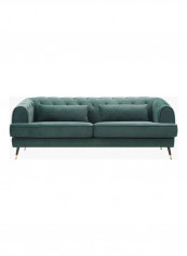 3-Seater Alison Sofa With 2-Scatter Cushions Green 86x71x198cm