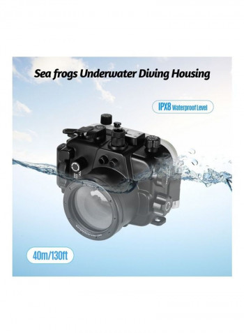 Underwater Diving Housing For Canon Powershot G1X Mark III Black