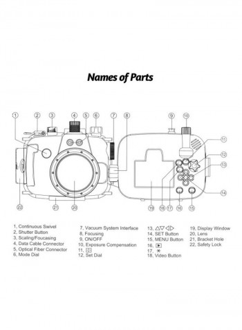 Underwater Diving Housing For Canon Powershot G1X Mark III Black