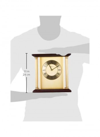 Carlton Table Clock Brown/Beige/Black 22x23x1centimeter