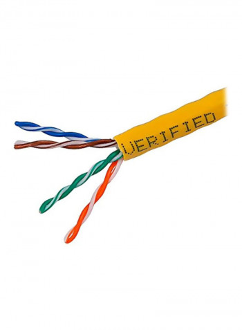 Cat5/5e Ethernet Bulk Cable 1000feet Yellow