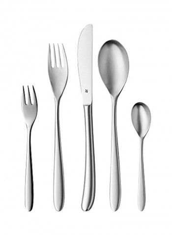 30-Piece  Stainless Steel Cutlery Set Silver