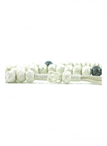 Knitted Silver Prayer Beads