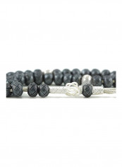 Knitted Silver Prayer Beads