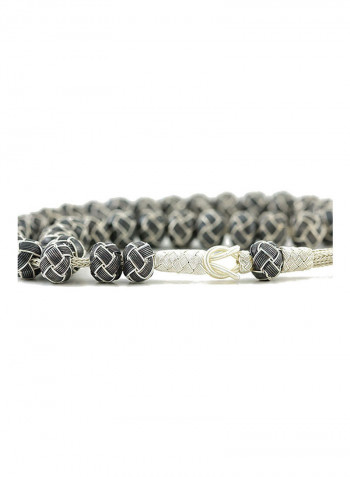Knitted Silver Prayer Beads