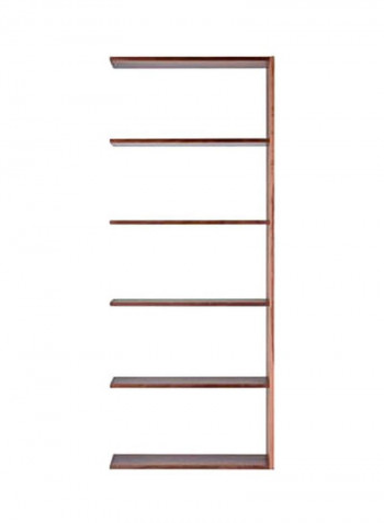 5-Layer Stacking Book Shelf Brown