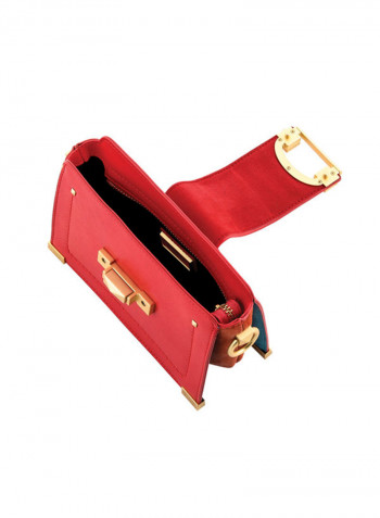 Strong Leather  Sholder Bag أحمر