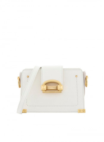 Strong Leather  Sholder Bag أبيض