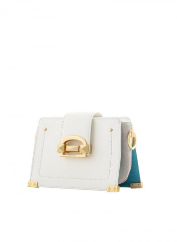 Strong Leather  Sholder Bag أبيض