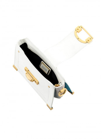 Strong Leather  Sholder Bag أبيض
