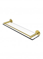 Fresno Collection Vanity Rail Glass Shelf Clear/Gold 22inch