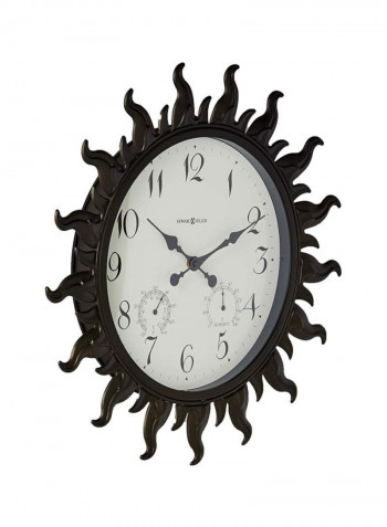 Sunburst II Wall Clock White/Black 2.5x22.5x22.5inch