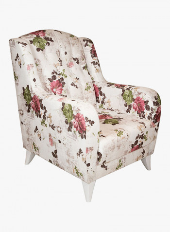 Linda Fabric Sofa White/Beige/Green