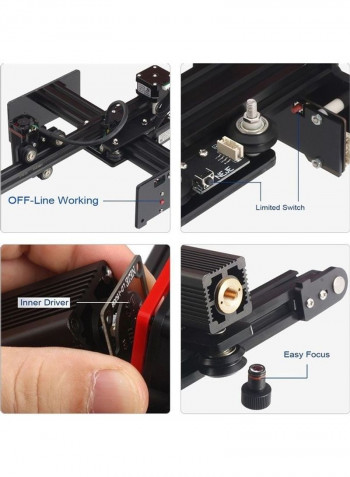 20W Desktop Portable Laser Engraver Kit Black