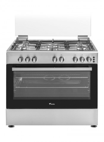 5-Burner Stainless Steel Gas Cooker C3X96G5VCF.VN Grey/Black