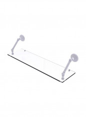 Floating Glass Shelf Clear/White 30inch