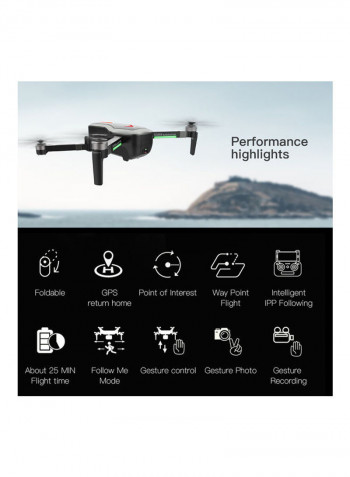 SG906 GPS Brushless 4K Drone with Camera Handbag 5G Wifi FPV Foldable Optical Flow Positioning Altitude Hold RC Quadcopter Black 30.1*14.5*23.6cm