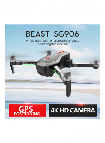 SG906 GPS Brushless 4K Drone with Camera Handbag 5G Wifi FPV Foldable Optical Flow Positioning Altitude Hold RC Quadcopter Black 30.1*14.5*23.6cm