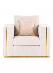 1 Seater Fabric Sofa Beige