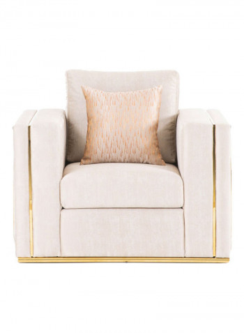 1 Seater Fabric Sofa Beige