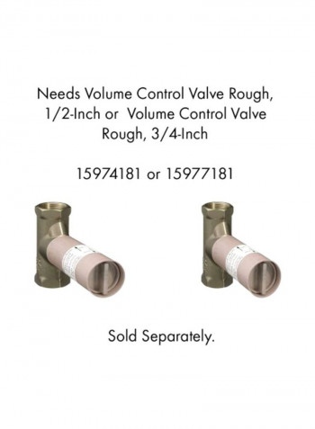 Citterio Volume Control Trim Brushed Nickel 3.13x2.63x3.5inch