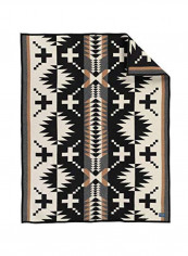Spider Rock Throw Blanket Beige/Black/Brown 54x72inch