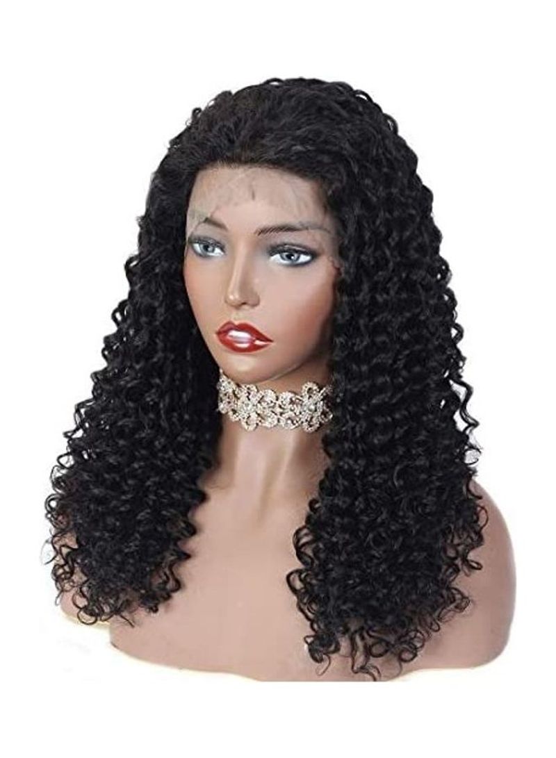 360 Frontal Lace Deep Wave Hair Wig Black 22inch