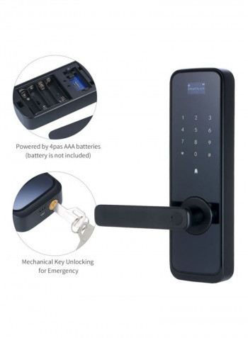 Smart Electronic Door Lock Sensor Black 45centimeter