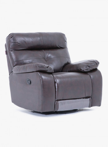 Dimas Leather Recliner Brown