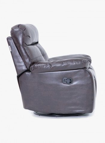 Dimas Leather Recliner Brown