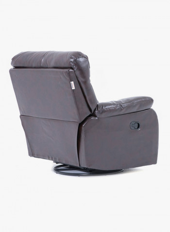Dimas Leather Recliner Brown