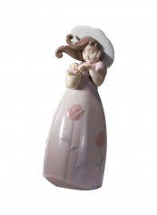 Little Rose Figurine Pink/Brown/Green 3.5x3.1x7.1inch