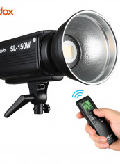 SL150W 5600K 150W High Power LED Video Light Wireless with Bowens Mount Black