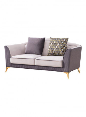 Loretta 2 Seater Fabric Sofa Grey/Beige