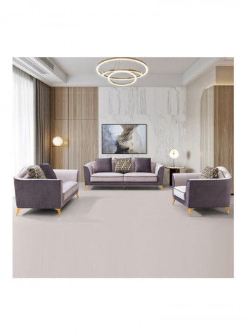 Loretta 2 Seater Fabric Sofa Grey/Beige