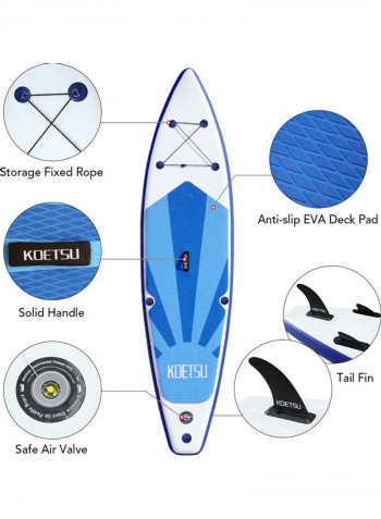 Inflatable Stand Up Surfboard With SUP Accessory Carry Bag