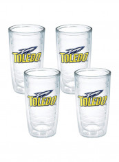 Pack Of 4 Toledo University Emblem Tumbler Clear 16ounce