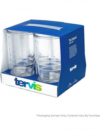 Pack Of 4 Toledo University Emblem Tumbler Clear 16ounce