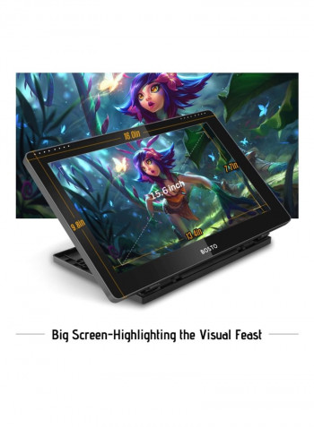 HD Graphic Tablet 40.5x25x1.9centimeter Black
