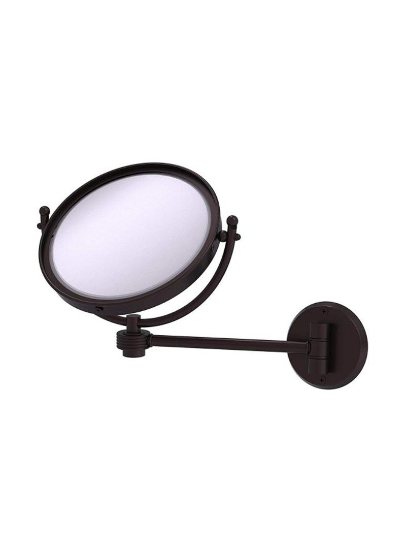 Wall Mounted Make-Up Mirror Black/Clear 8inch