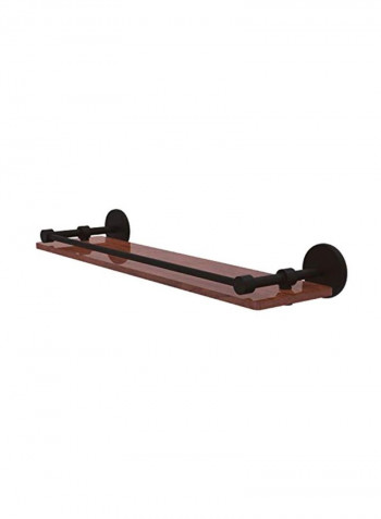 Wooden Bath Shelf Brown/Black 22inch