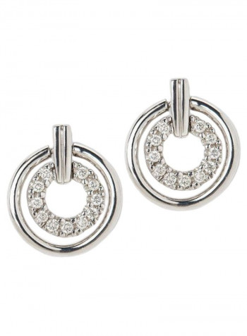 18K Gold Diamond Studded Earrings