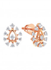 18 Karat Rose Gold 0.16 Carat Diamond Studd Earring