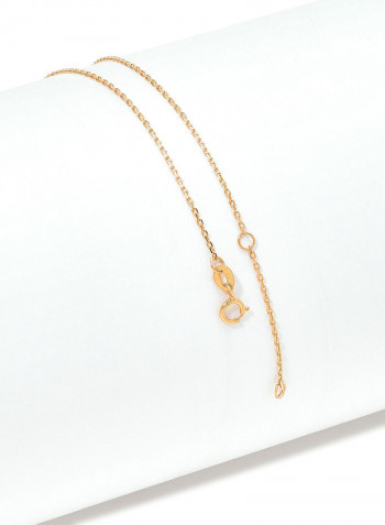18 Karat Rose Gold Malachite Single Stone Necklace